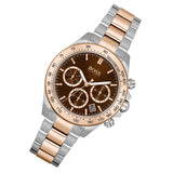 Hugo Boss Novia Chronograph Brown Dial Two Tone Steel Strap Watch for Women - 1502617