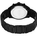 Hugo Boss Grand Prix Chronograph Black Dial Black Steel Strap Watch for Men - 1513676
