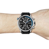 Hugo Boss Globetrotter Black Dial Black Silicone Strap Watch for Men - 1513820