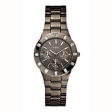 Guess XS Multifunction Quartz Brown Dial Brown Steel Strap Watch For Women - W0027L1
