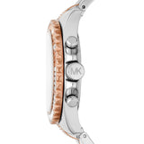 Michael Kors Everest Chronograph Silver Dial Two Tone Steel Strap Watch For Women - MK6975