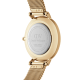 Daniel Wellington Classic Petite Evergold Black Dial Gold Mesh Bracelet Watch For Women - DW00100349