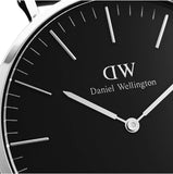Daniel Wellington Classic Durham Black Dial Brown Leather Strap Watch For Women - DW00100142