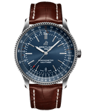 Breitling Navitimer 1 Automatic 41mm Blue Dial Brown Steel Strap Watch for Men - A17326161C1P1