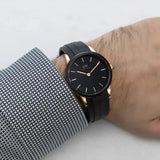 Daniel Wellington Iconic Motion Black Dial Rubber Strap Watch For Women - DW00100426