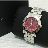 Marc Jacobs Amy Red Dial Silver Steel Strap Watch for Women - MBM3333