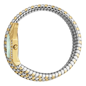 Just Cavalli Mesmerizing Green Dial Two Tone Steel Strap Watch for Women - JC1L304M0065