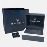 Maserati Epoca Chronograph Black Dial Silver Steel Strap Watch For Men - R8873618017