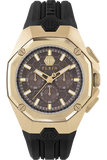 Philipp Plein Hyper Sport Chronograph Gold Dial Black Silicone Strap Watch for Men - PWTBA0423