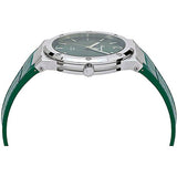 Salvatore Ferragamo F-80 Classic Green Dial Green Leather Strap Watch for Men - SFDT00119