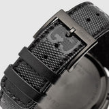 Gucci G Timeless Chronograph Black Dial Black Leather Strap Watch For Men - YA126244