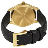 Gucci G Timeless Quartz Silver Dial Black Leather Strap Watch For Women - YA1264181
