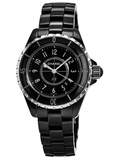 Chanel J12 Quartz Black Dial Black Steel Strap Watch for Women - J12 H5695