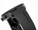 Hugo Boss Velocity Black Dial Black Rubber Strap Watch for Men - 1513720