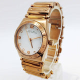 Marc Jacobs Amy White Dial Rose Gold Steel Strap Watch for Women - MBM8559