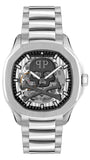 Philipp Plein High-Conic Automatic Silver Dial Silver Stainless Steel Strap Watch For Men - PWRAA0223