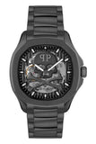 Philipp Plein High-Conic Automatic Black Dial Black Stainless Steel Strap Watch For Men- PWRAA0423