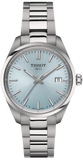 Tissot PR 100 Ice Blue Dial Silver Steel Strap Watch for Women - T150.210.11.351.00