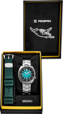 Seiko US Special Edition Automatic Green Dial Silver Steel Strap Watch for Men - SRPH57