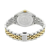 Versace V-Code Analog Green Dial Two Tone Steel Strap Watch for Women - VE8I00424
