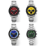 Seiko Prospex Speedtimer Solar Chronograph Green Dial Silver Steel Strap Watch for Men - SSC933