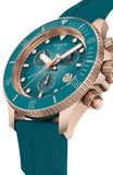 Tissot Seastar 1000 Chronograph Turqouise Dial Turqouise Rubber Strap Watch for Women - T120.217.37.041.00