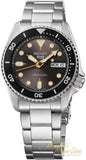 Seiko 5 Sports SKX Street Stonewash Black Dial Silver Steel Strap Watch for Men - SRPL79K1