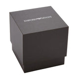 Emporio Armani Racer Chronograph Black Dial Black Leather Strap Watch for Men - AR11635