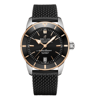 Breitling Superocean Heritage II B20 42mm Black Dial Black Mesh Bracelet Mens Watch - UB2010121B1S1